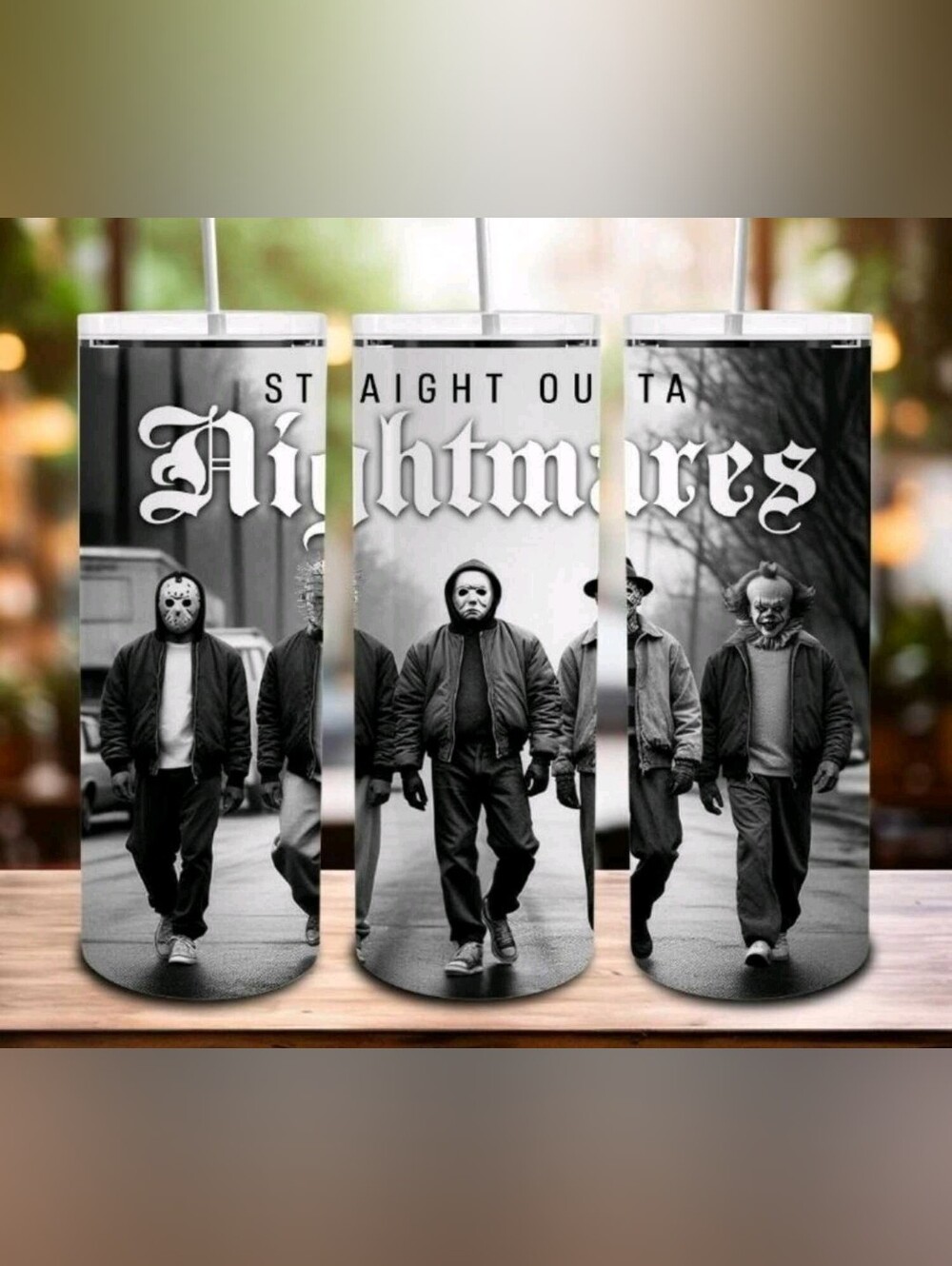 Straight out of nightmares Tumbler